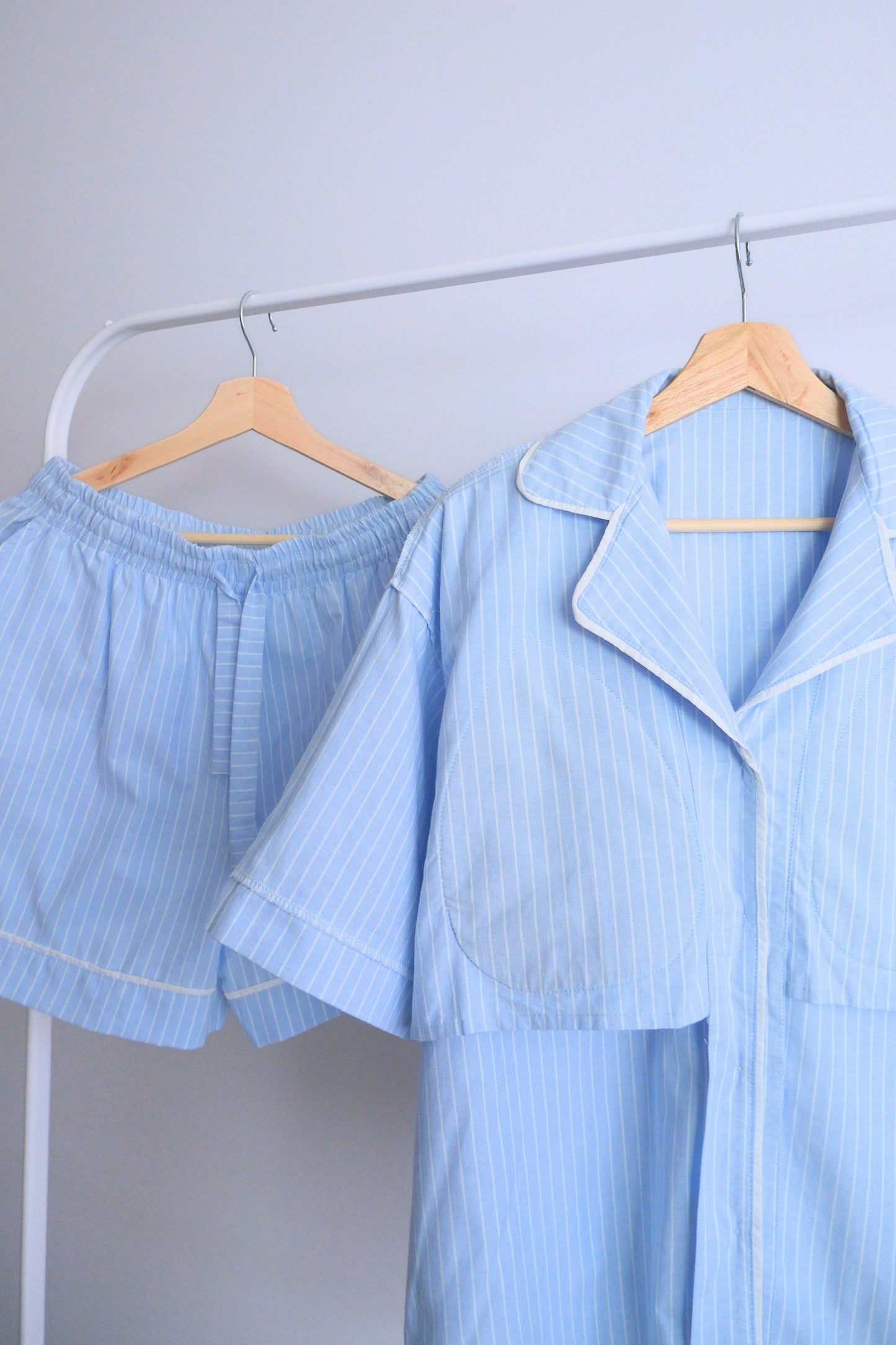 Bra Free Pyjamas (SoftForm Pads) - Short (Sky)