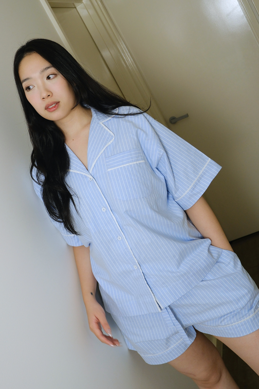 Bra Free Pyjamas (SoftForm Pads) - Short (Sky)