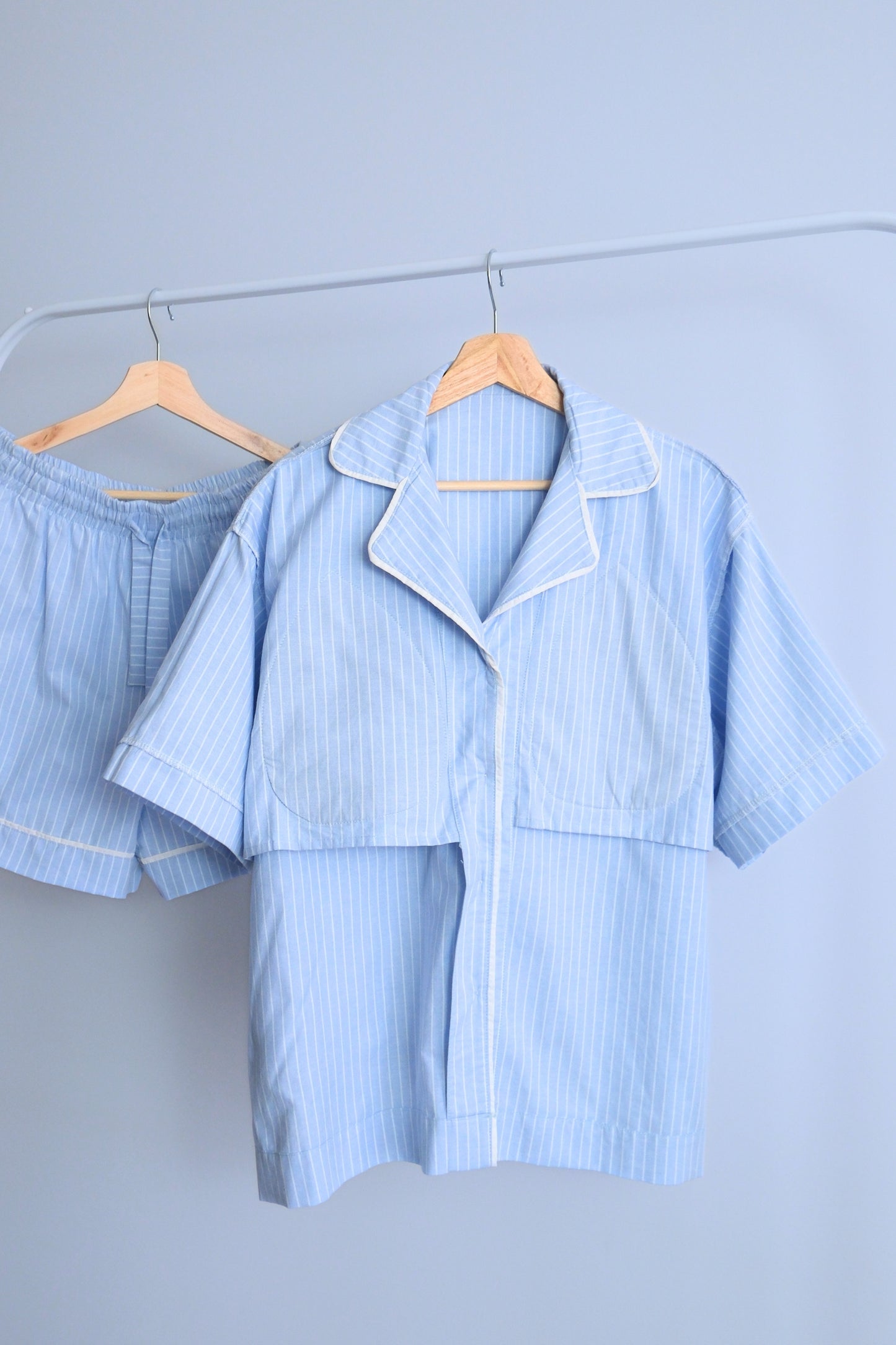 Bra Free Pyjamas (SoftForm Pads) - Short (Sky)