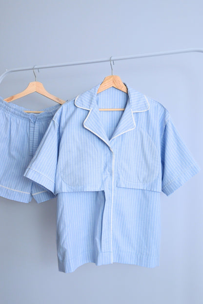Bra Free Pyjamas (SoftForm Pads) - Short (Sky)