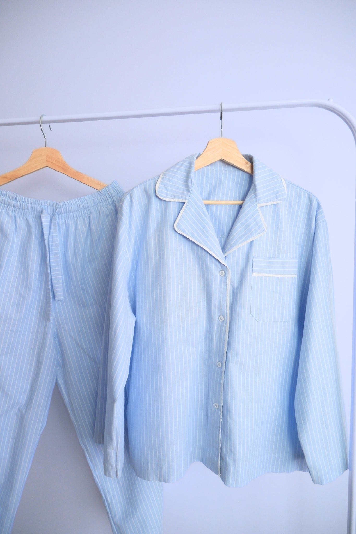 Bra Free Pyjamas (SoftForm Pads) - Long (Sky)