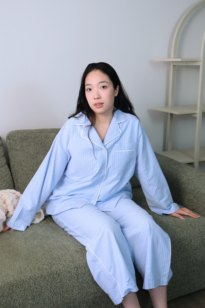 Bra Free Pyjamas (SoftForm Pads) - Long (Sky)